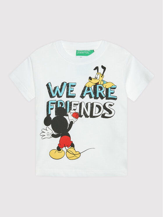 United Colors Of Benetton T-Shirt 3096G103I Biały Regular Fit