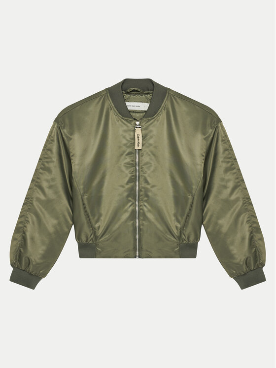Calvin Klein Jeans Kurtka bomber IG0IG02679 Zielony Regular Fit