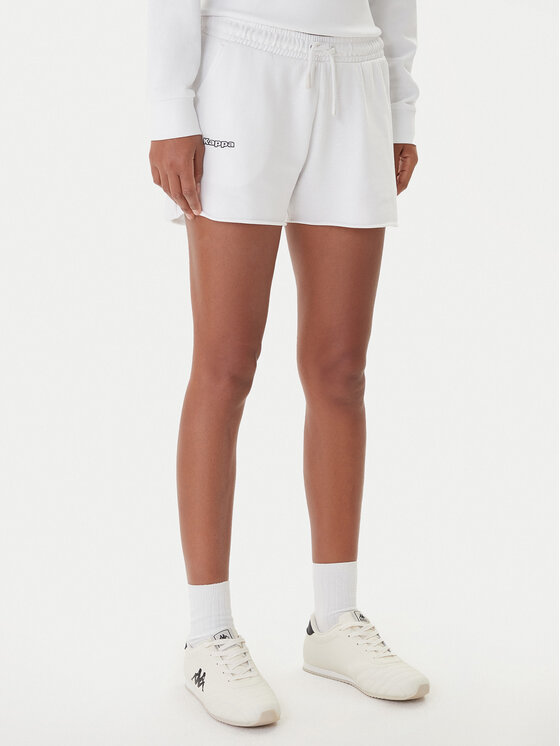 Kappa Szorty sportowe Fefra 351K2RW Biały Regular Fit