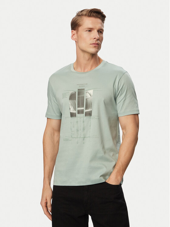 BOSS T-Shirt PS Spirit70 Grx 50559811 Zielony Regular Fit
