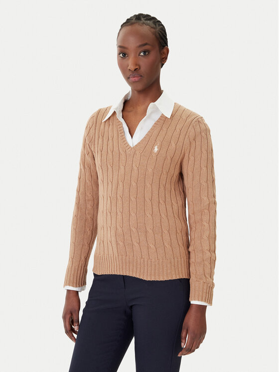 Polo Ralph Lauren Sweter 211B16797001 Beżowy Slim Fit