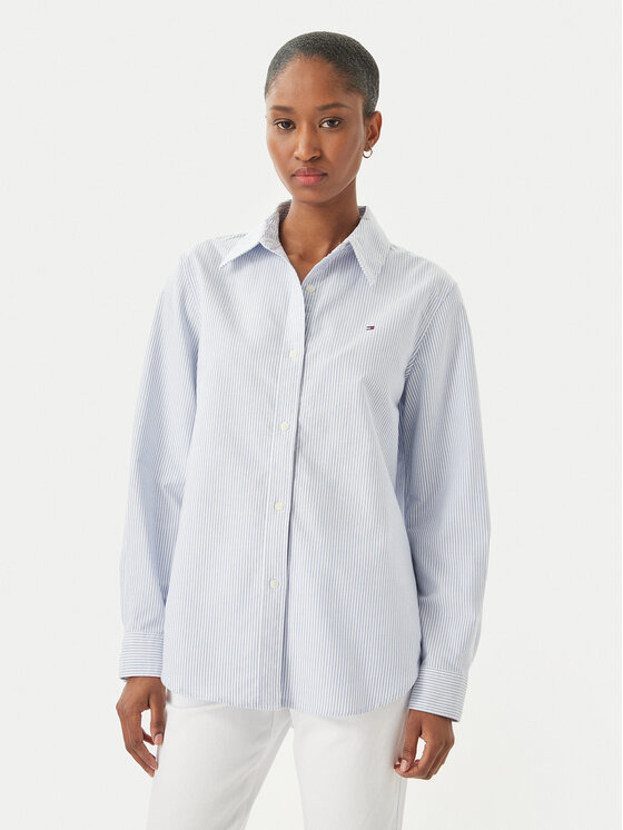 Tommy Hilfiger Koszula WW0WW46111 Niebieski jasny Regular Fit