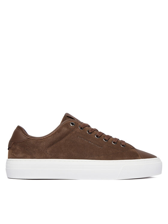 Tommy Hilfiger Sneakersy Premium Dress Leather Mix FM0FM05842 Brązowy