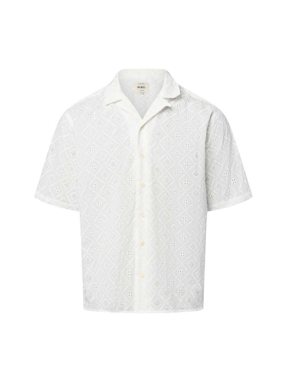 Redefined Rebel Męska koszula casual - RRGrady Mężczyźni Modern Fit Bawełna biały, S