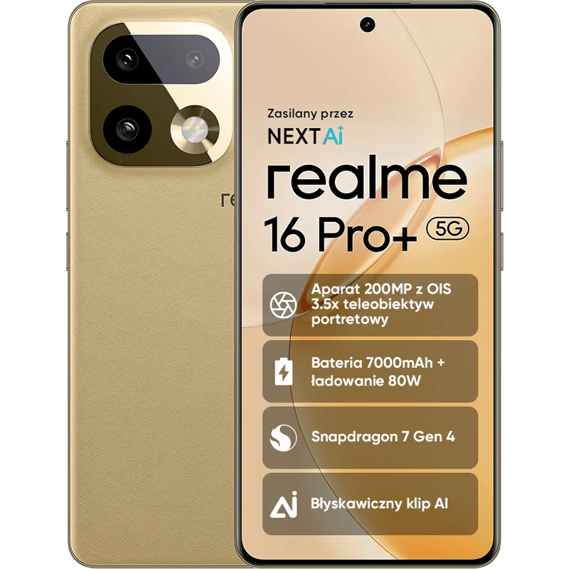 realme 16 Pro+ 5G 12/512GB Złoty