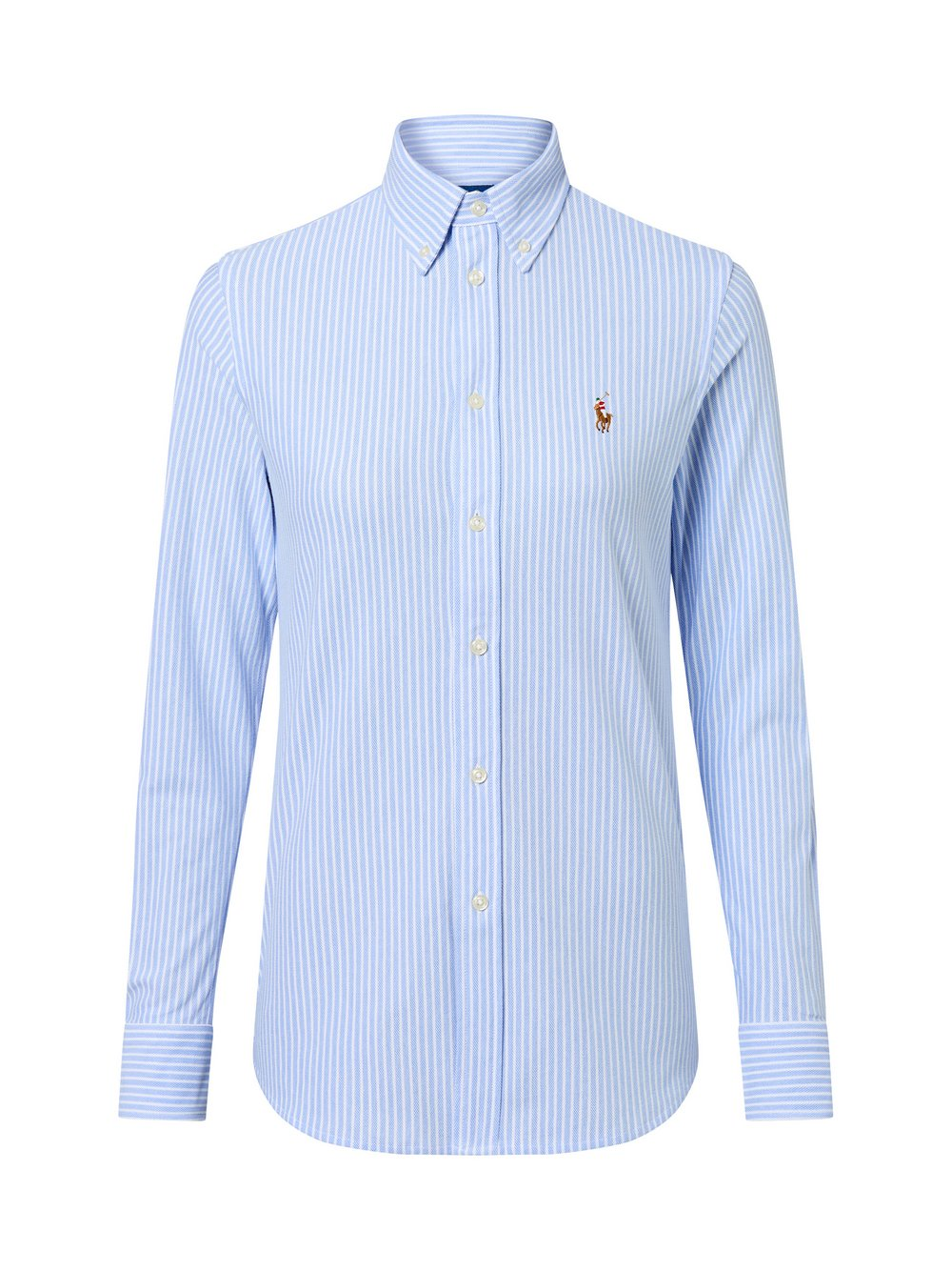 Polo Ralph Lauren Damska bluzka koszulowa Kobiety Bawełna niebieski|biały, XL
