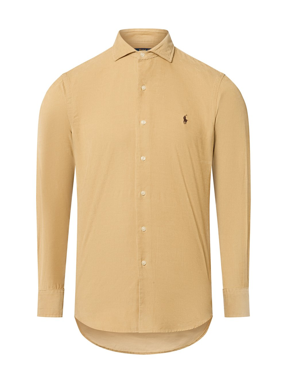 Polo Ralph Lauren Męska koszula sztruksowa Mężczyźni Regular Fit Bawełna beżowy, L