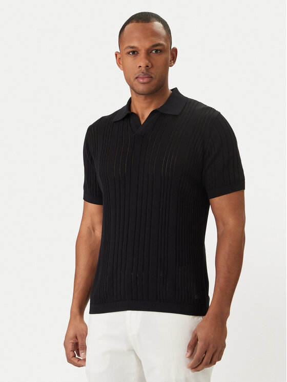 KARL LAGERFELD Polo 655016 562304 Czarny Regular Fit