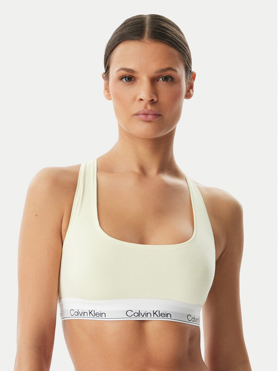 Calvin Klein Underwear Biustonosz top LV00QF8493 Kremowy