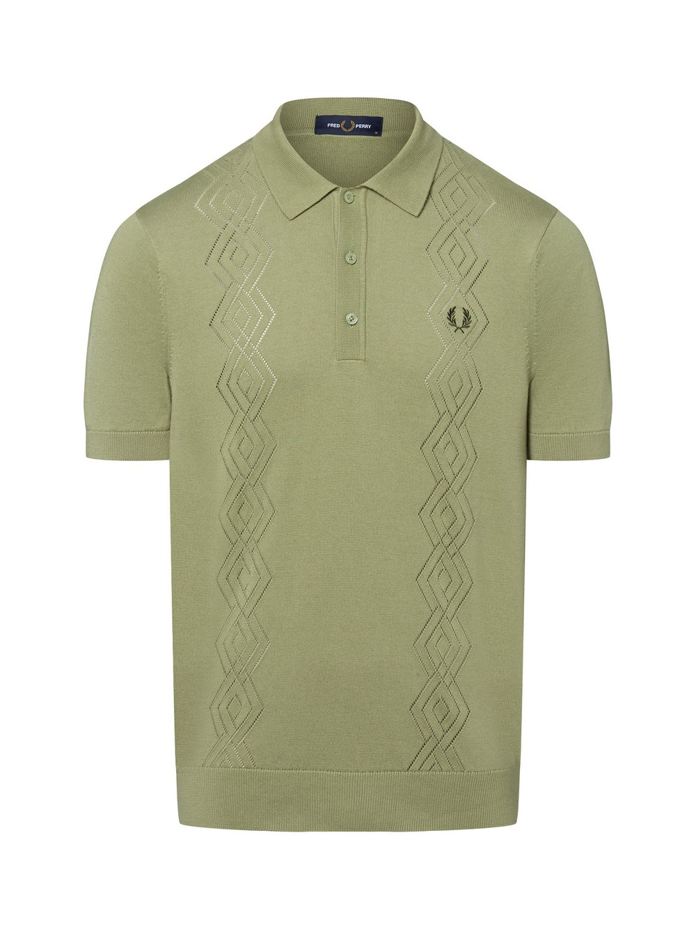 Fred Perry Męska koszulka polo Mężczyźni Bawełna zielony, XXL