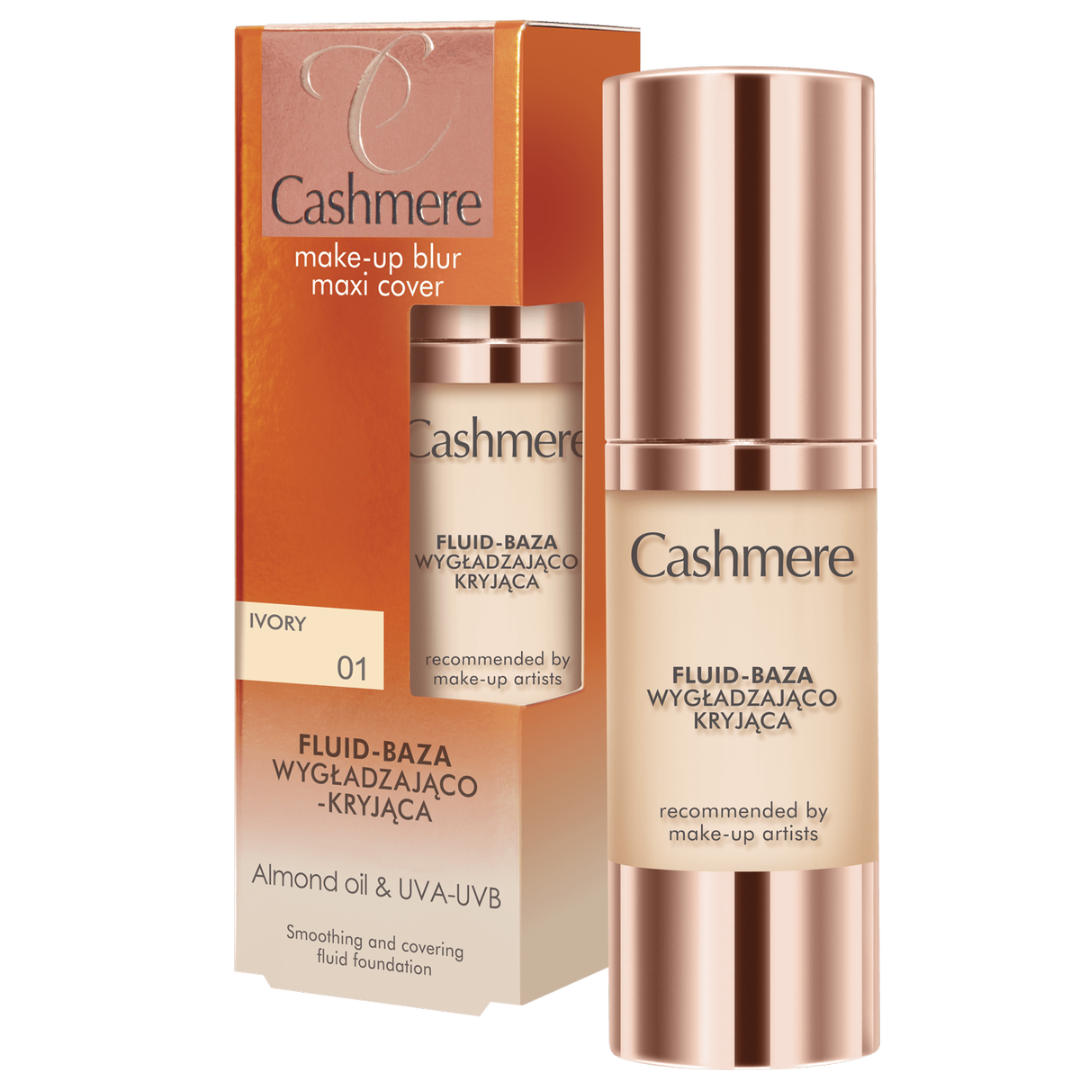 Cashmere Make-up blur maxi cover fluid-baza wygładzająco-kryjąca 01 ivory