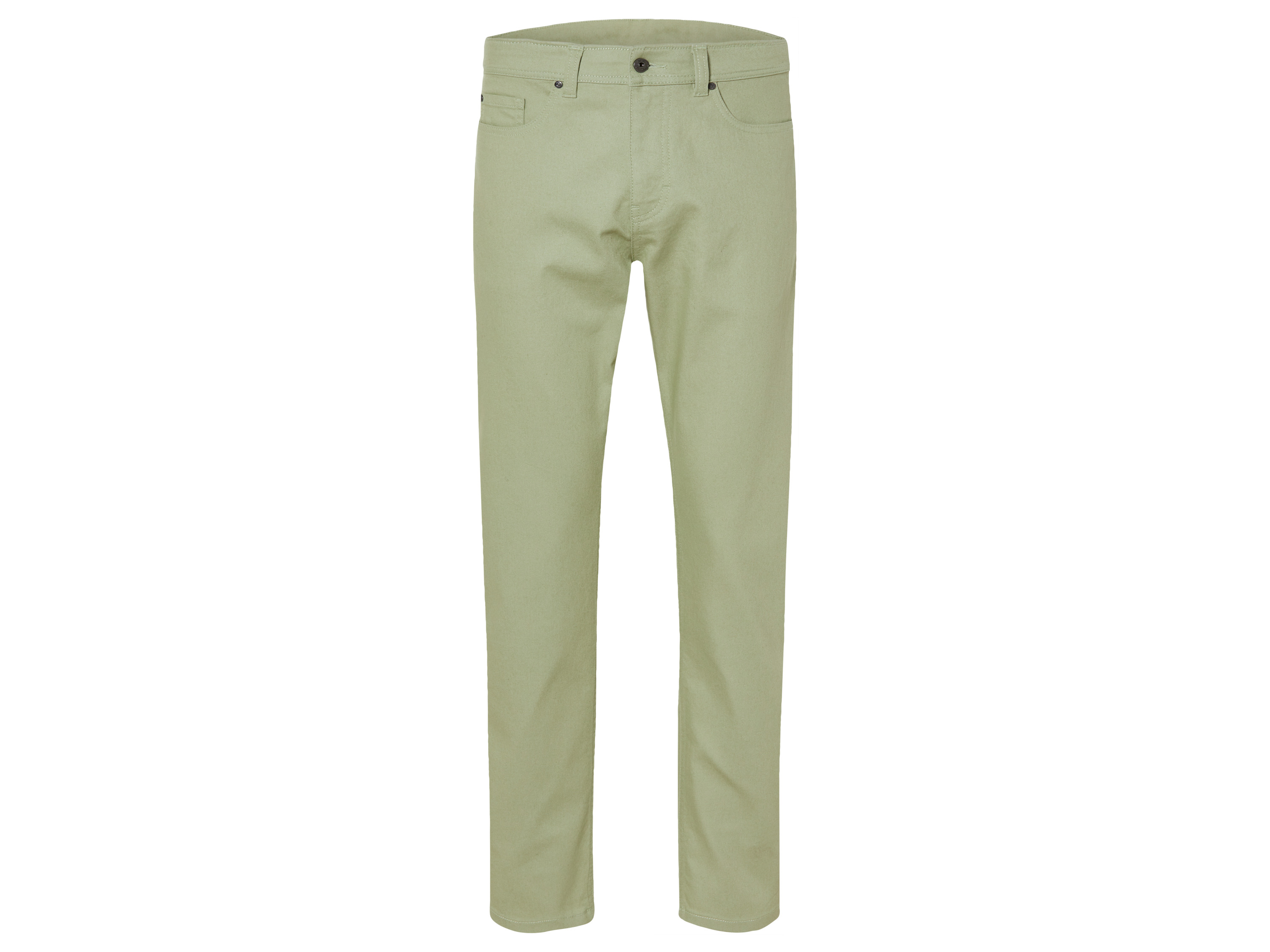 LIVERGY® Jeansy męskie z bawełną, relaxed fit (54 (38/32), Zielony)