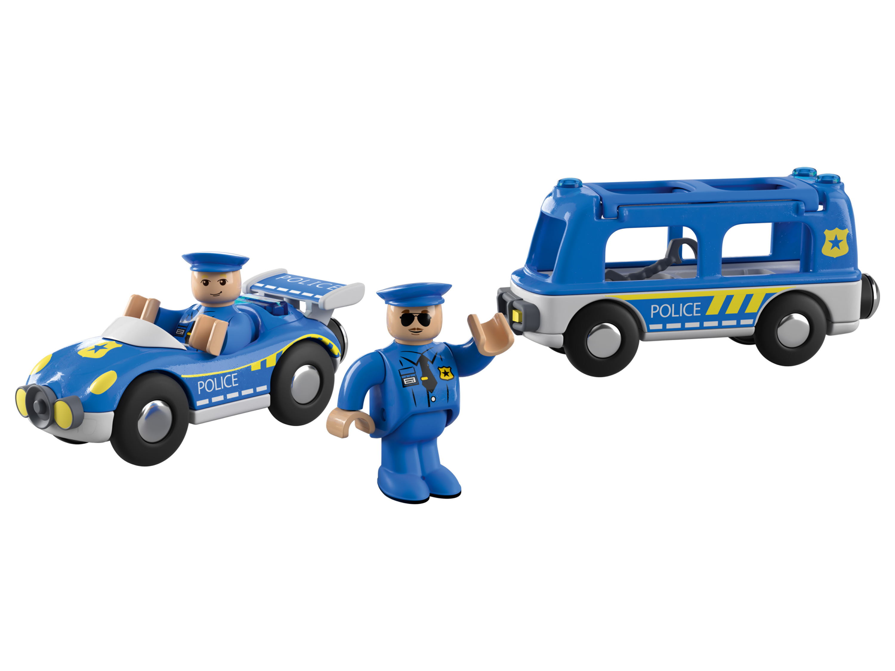 Playtive Zestaw pojazdów ze złączem magnetycznym, z figurką (Policja) miniaturka
