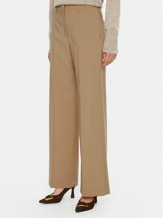 Weekend Max Mara Spodnie palazzo Visivo 2515131041 Beżowy Wide Leg