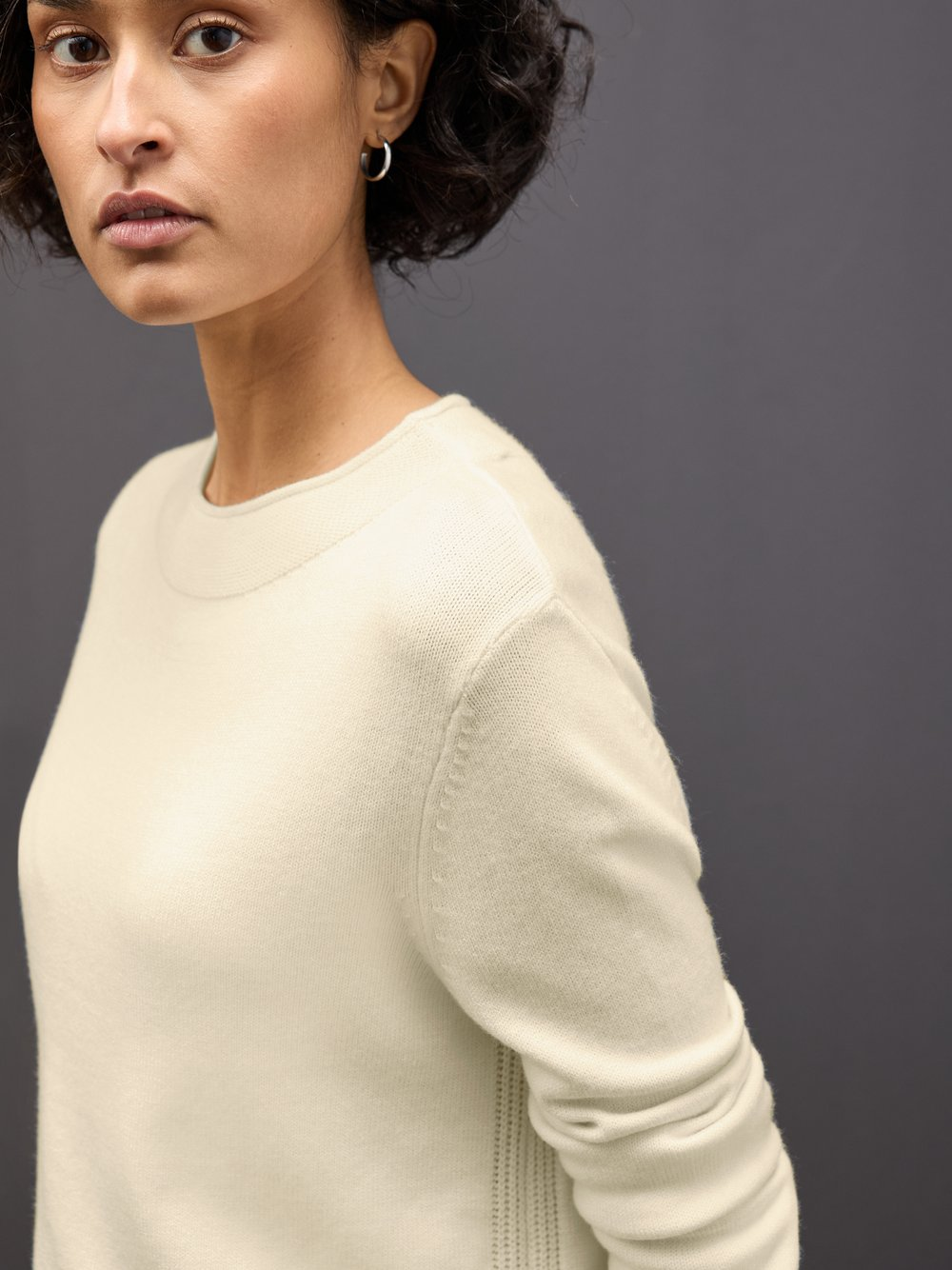 Street One Sweter damski z dzianiny Kobiety Sztuczne włókno biały, 36