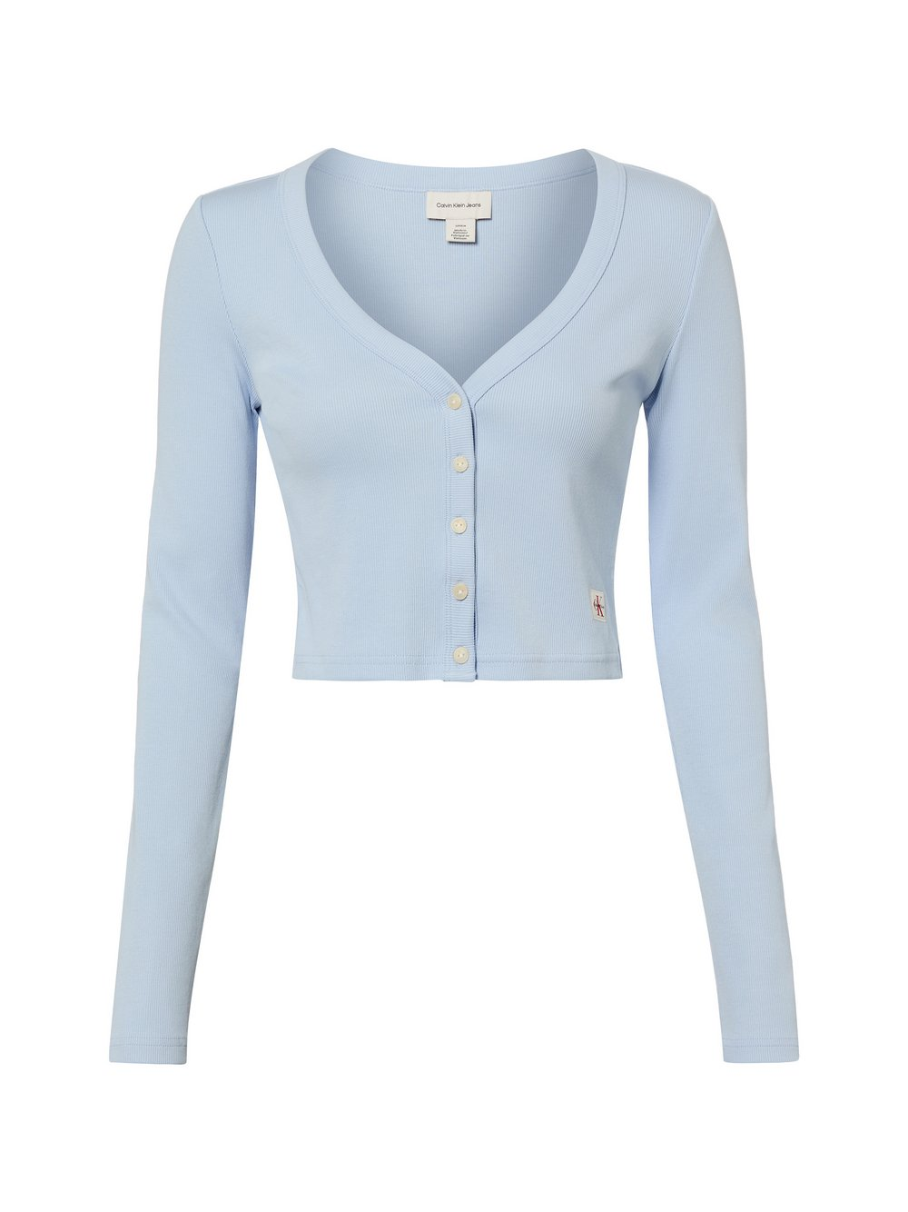 Calvin Klein Jeans Damska koszulka z długim rękawem Kobiety Bawełna niebieski, XS