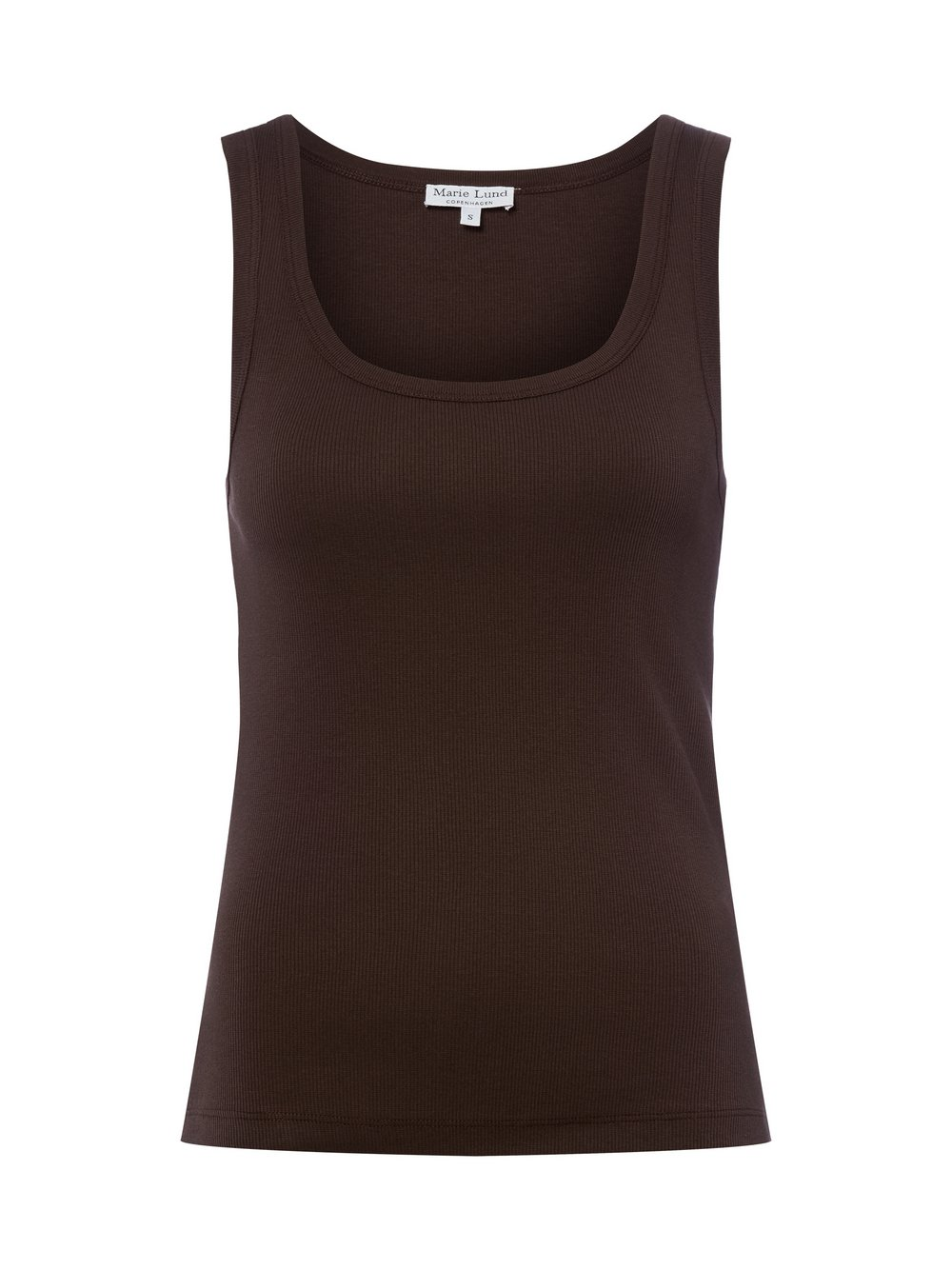 Marie Lund Top damski Kobiety Bawełna brązowy, XS