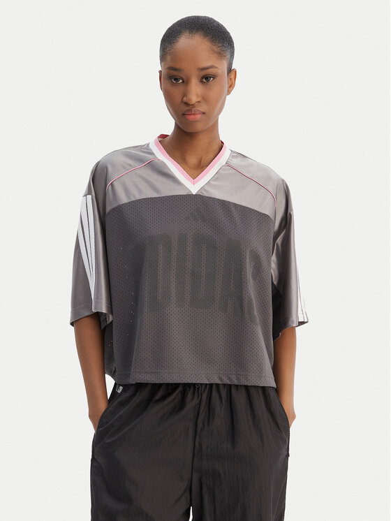 adidas T-Shirt Stadium KC4977 Szary Loose Fit