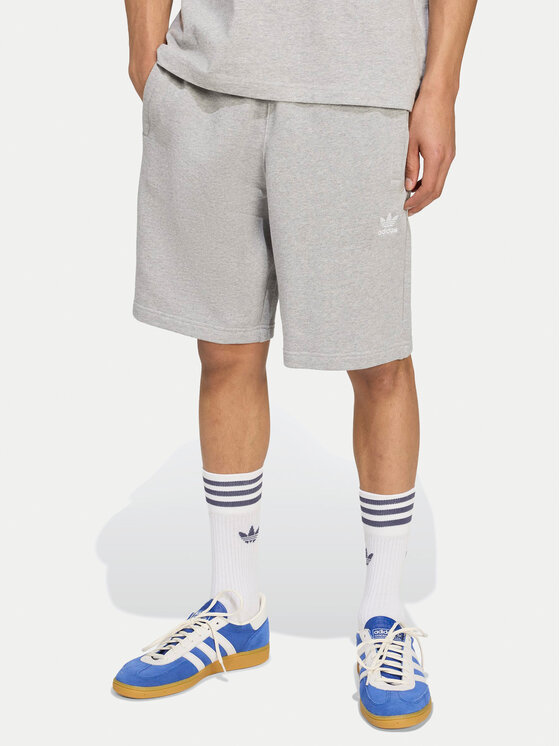 adidas Szorty sportowe Essentials Trefoil JW8624 Szary Regular Fit