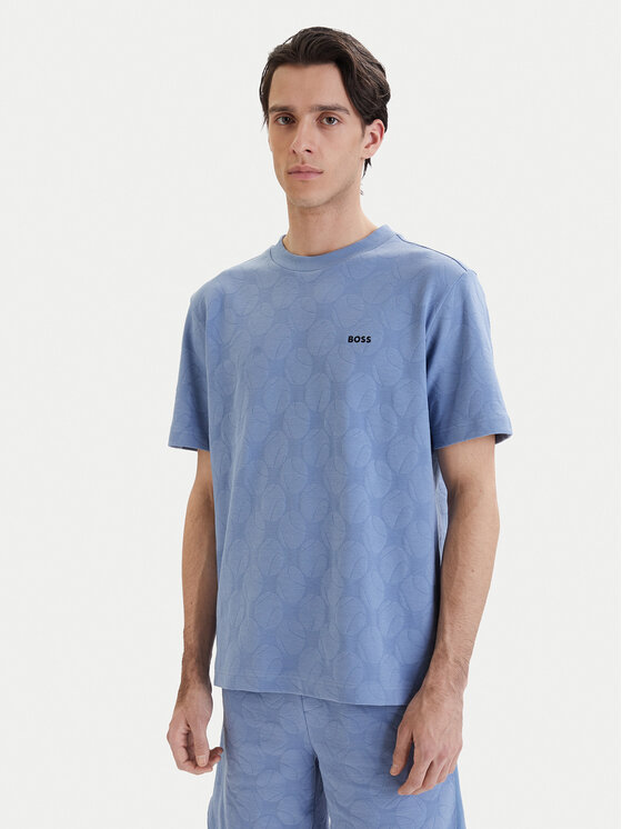 BOSS T-Shirt Member 50558867 Błękitny Relaxed Fit