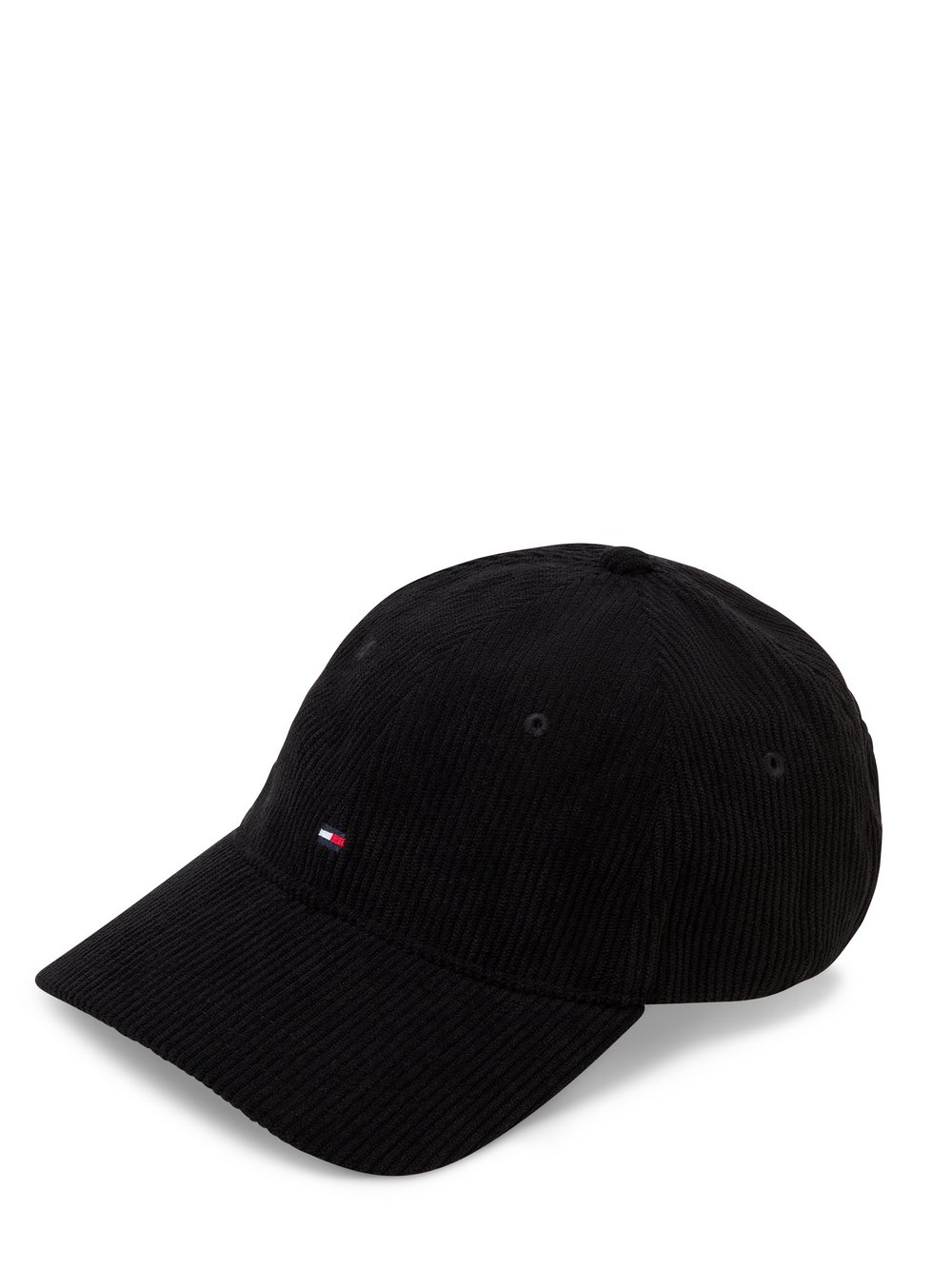 Tommy Hilfiger Męska czapka sztruksowa Mężczyźni Sztruks czarny, ONE SIZE