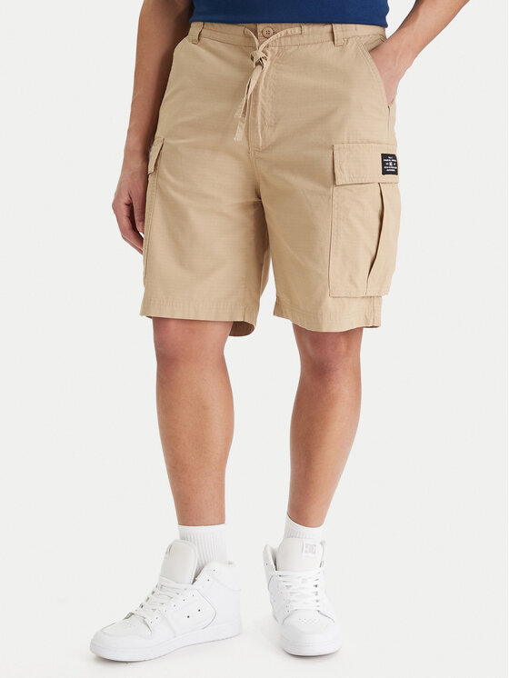 DC Shoes Szorty materiałowe Tundra ADYWS03086 Beżowy Regular Fit