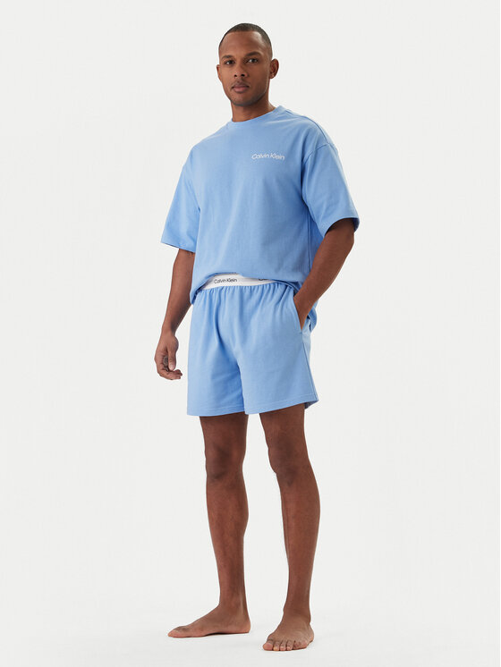 Calvin Klein Underwear Piżama LV00NM2949 Błękitny Relaxed Fit
