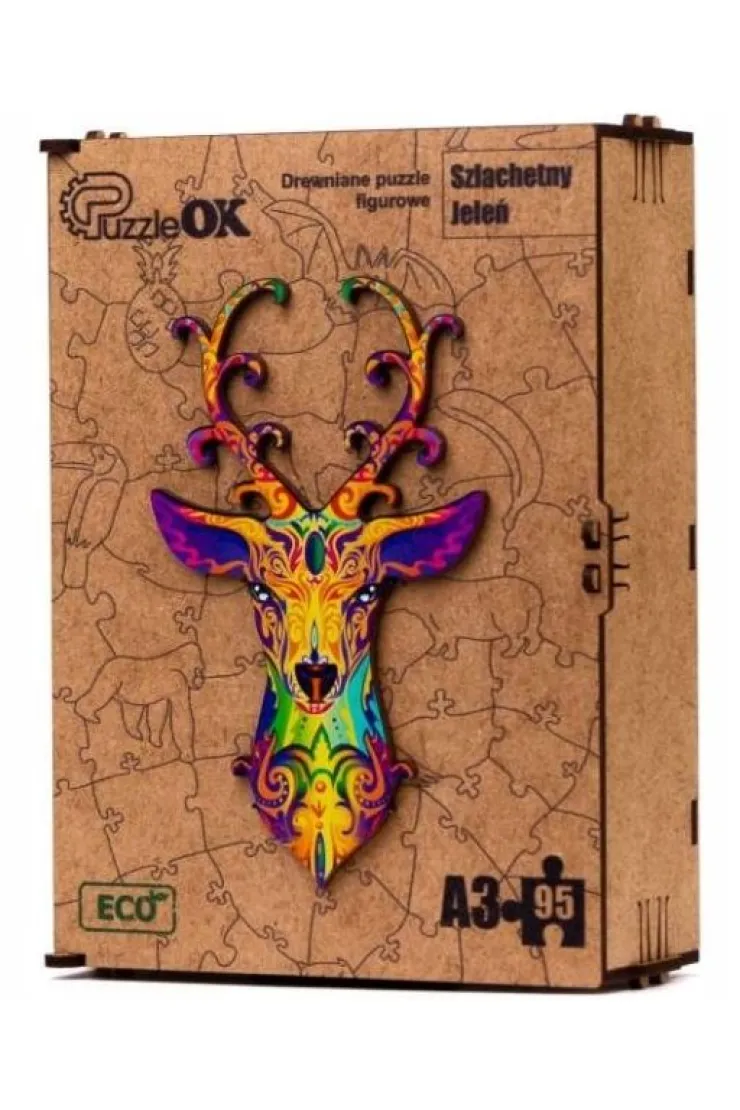 Puzzle drewniane eko 95 el. Szlachetny jeleń A3