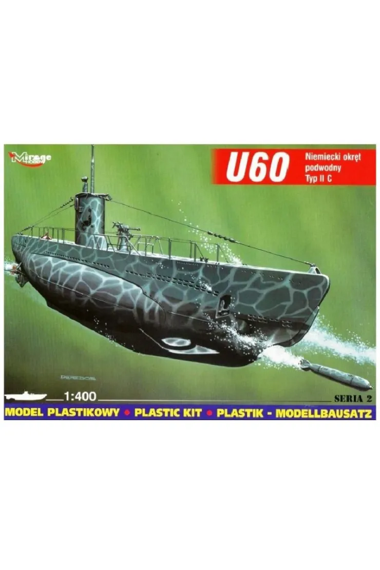 Niemiecki okręt podwodny U60 Typ II C 1:400
