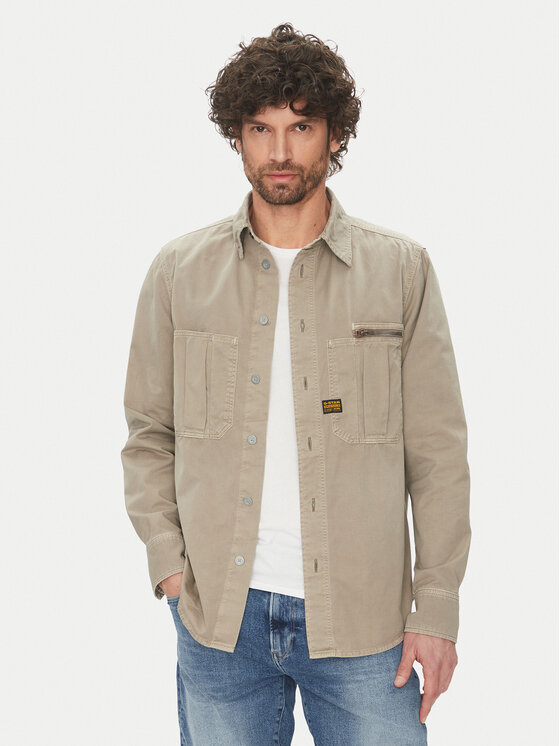 G-Star Raw Koszula D26058 D947 H120 Szary Regular Fit
