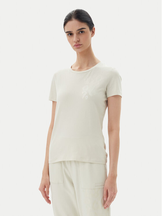EA7 Emporio Armani T-Shirt 7W000133 AF10373 U1112 Beżowy Regular Fit