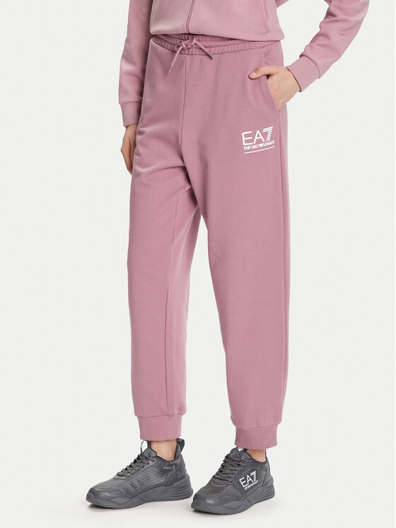 EA7 Emporio Armani Spodnie dresowe 7W000418 AF12473 UA272 Różowy Regular Fit