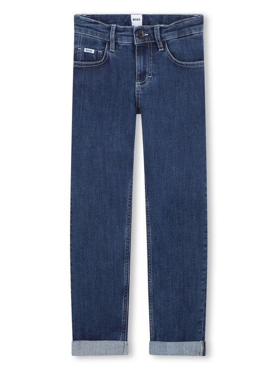 BOSS Jeansy J51984 S Niebieski Slim Fit