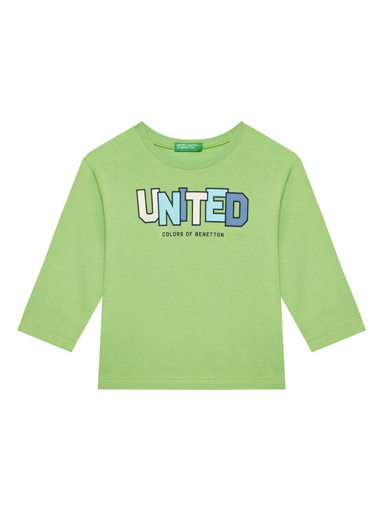 United Colors Of Benetton Bluzka 3I1XG10HS Zielony Regular Fit