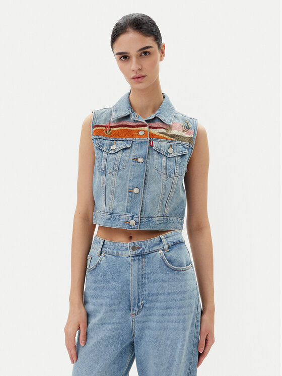 Levi's® Kamizelka 002A7-0000 Niebieski Standard Fit