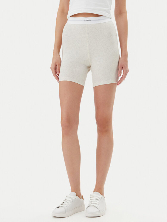 Calvin Klein Underwear Szorty piżamowe 000QS7216E Beżowy Slim Fit