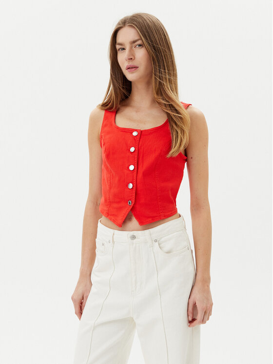 Vero Moda Kamizelka Wild Alinia 10323777 Czerwony Slim Fit miniaturka