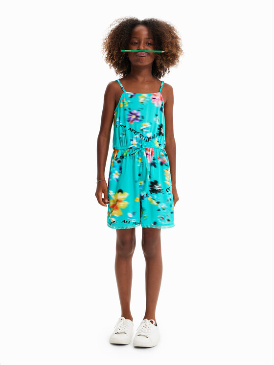 Desigual Kombinezon 23SGPW03 Turkusowy Regular Fit