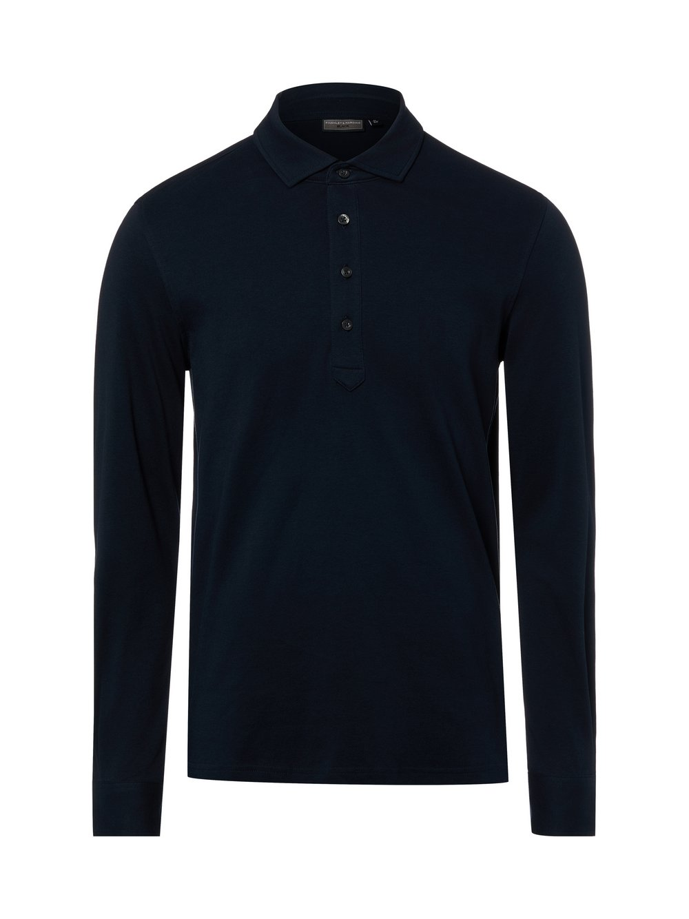 Finshley & Harding Męska koszulka polo z długim rękawem Mężczyźni Bawełna niebieski, L