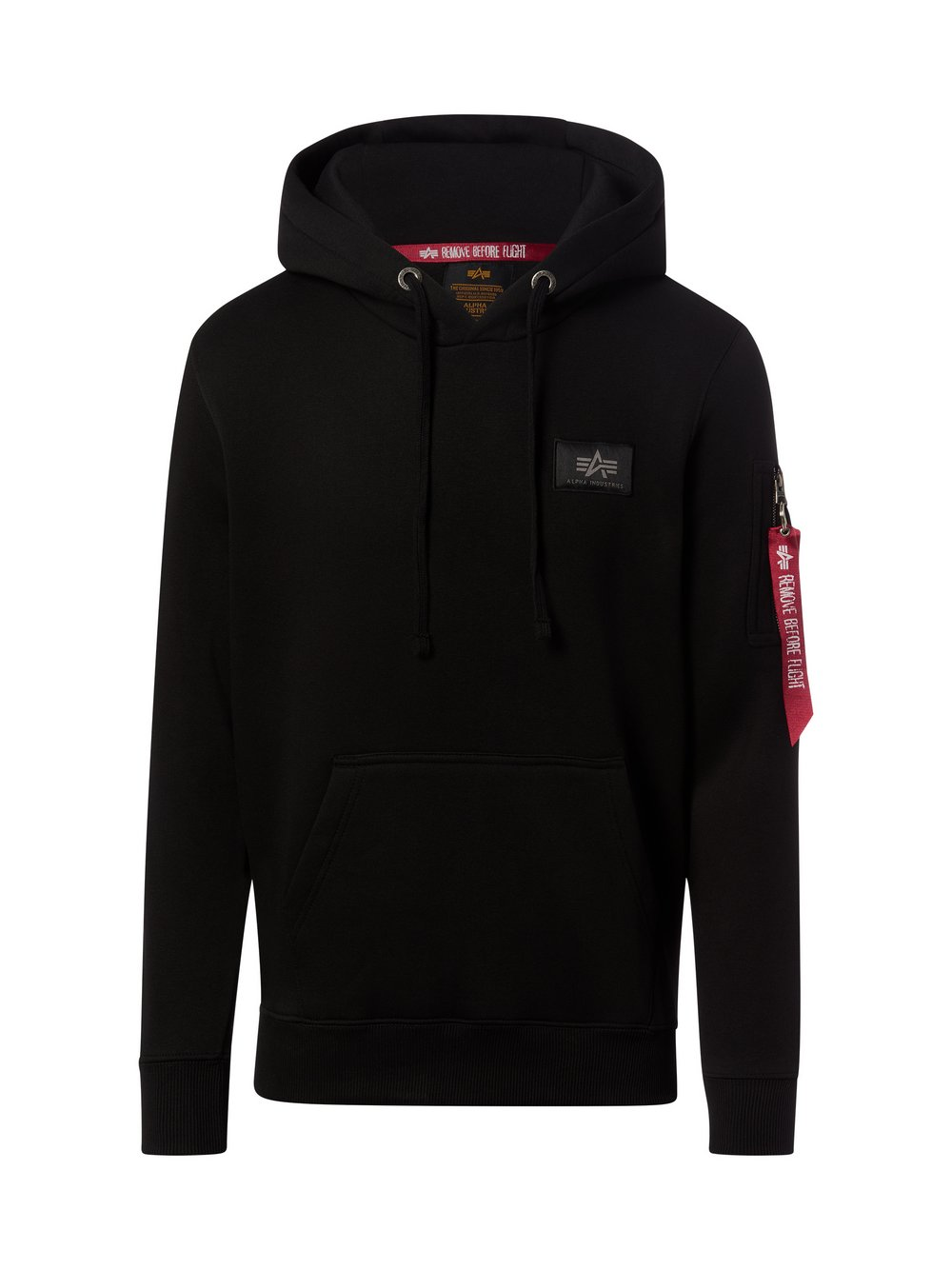Alpha Industries Męski sweter z kapturem Mężczyźni Bawełna czarny, XXL