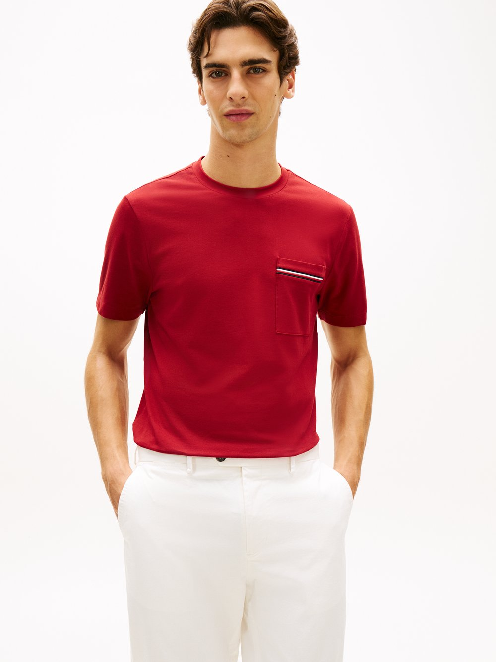 Tommy Hilfiger Koszulka męska Mężczyźni Bawełna czerwony, S
