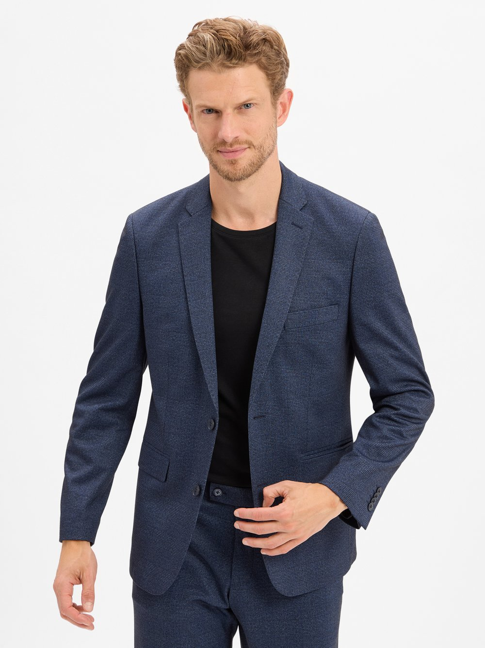 Finshley & Harding Kurtka męska Mężczyźni Regular Fit Sztuczne włókno niebieski, 48