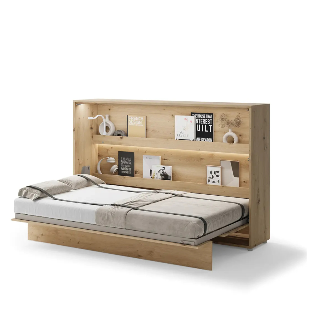 Półkotapczan poziomy BC-05 Bed Concept 120x200 cm Dąb artisan półkotapczan, półkotapczany, półkotapczany Lenart, Meble Lenart, Lenart, bed concept, półkotapczan Lenart, łóżko w szafie