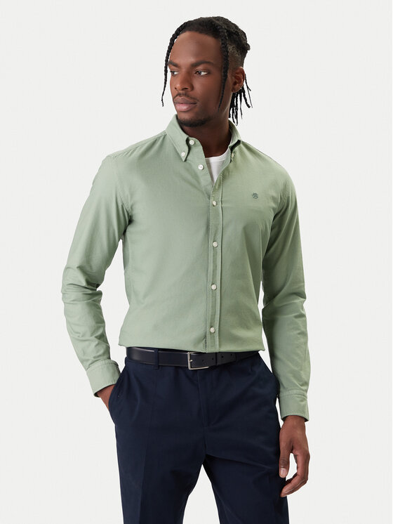 BOSS Koszula H-Roan 50555920 Zielony Slim Fit