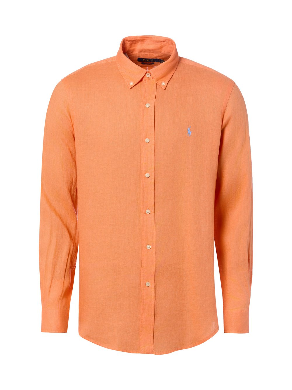 Polo Ralph Lauren Męska koszula lniana Mężczyźni Regular Fit len pomarańczowy, XL