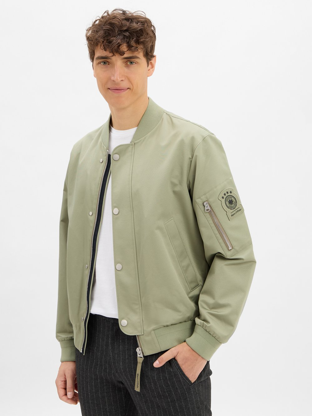 Marc O'Polo Bluza męska Mężczyźni zielony, XXXL