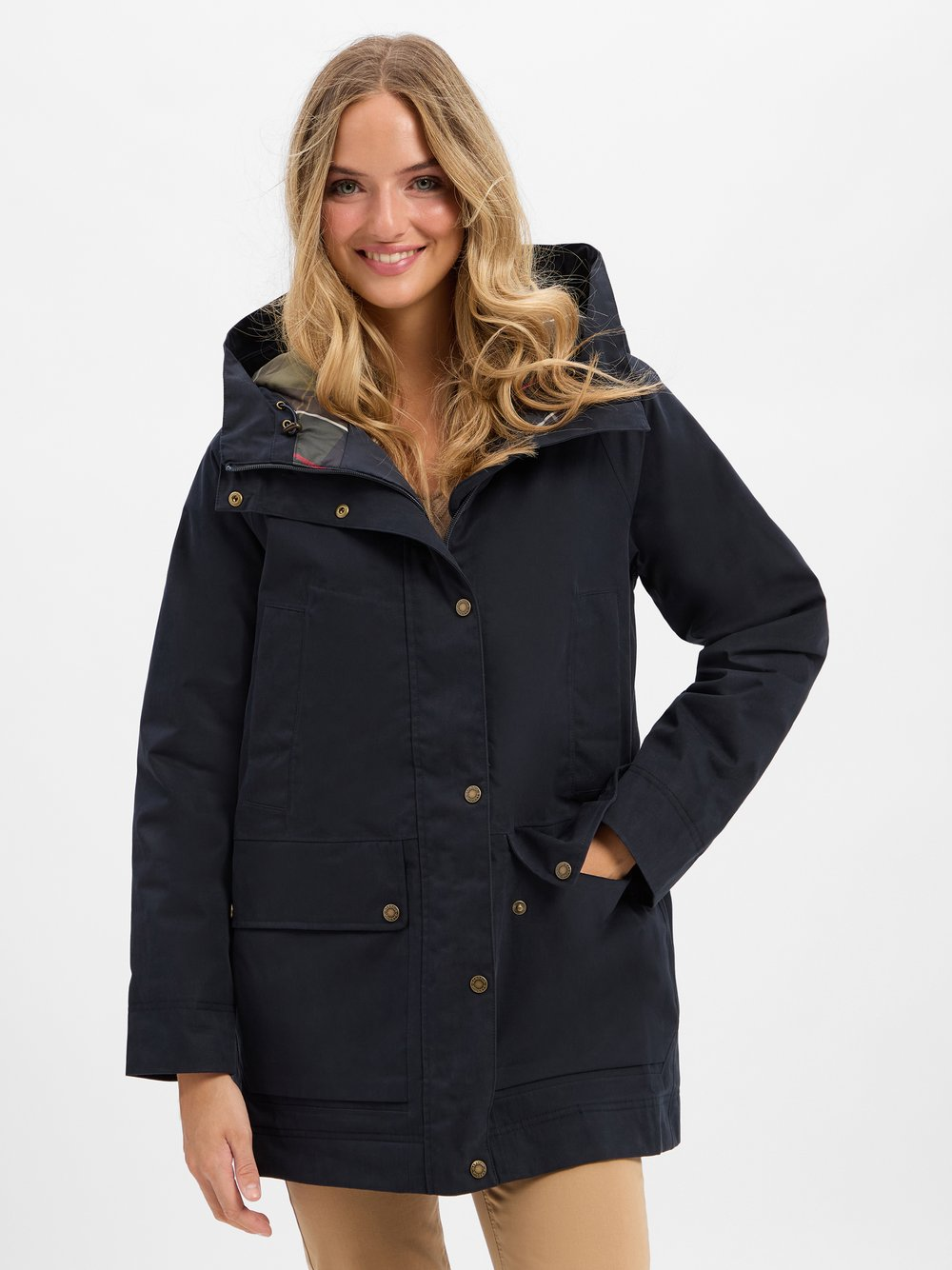 Barbour Kurtka damska - zimowa Beadnell Kobiety Bawełna niebieski, 44