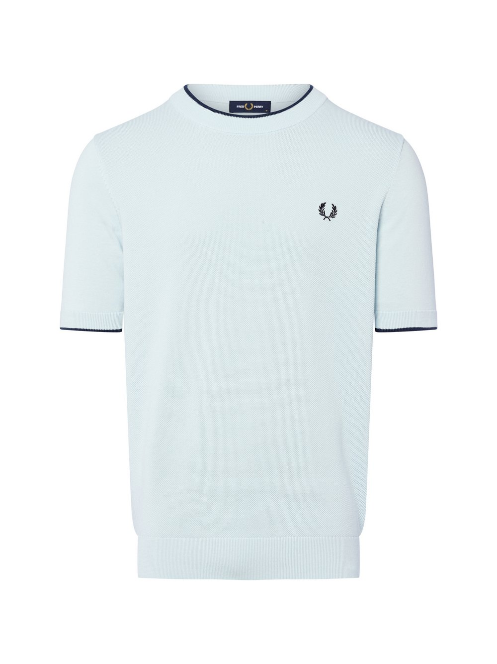 Fred Perry Męska koszula z dzianiny Mężczyźni Bawełna niebieski, S
