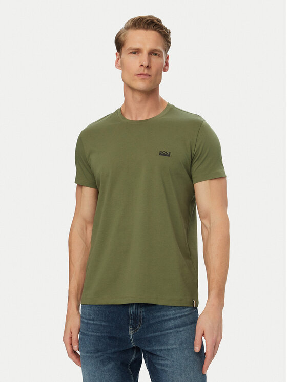 BOSS T-Shirt 50531401 Zielony ciemny Regular Fit