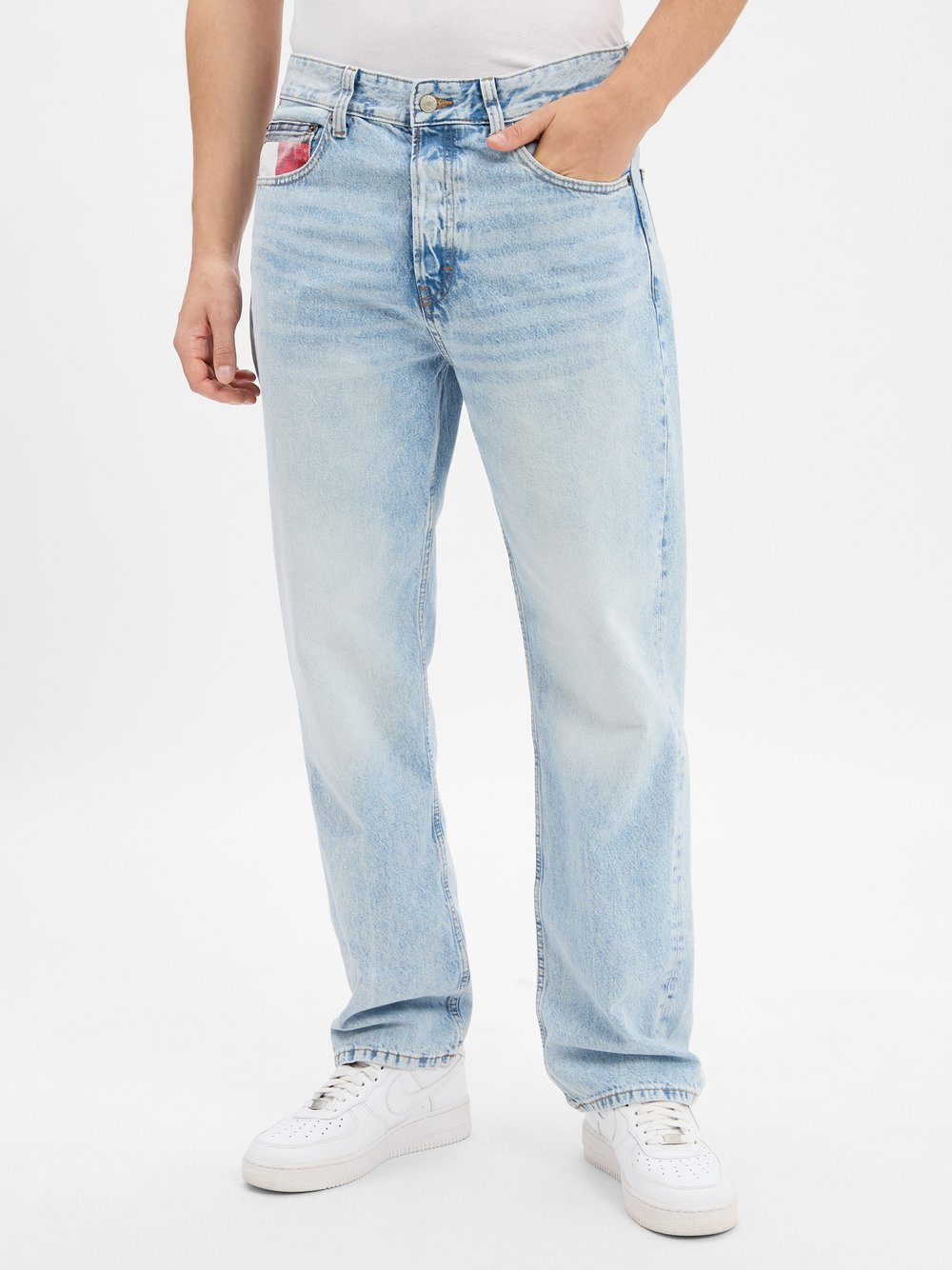 Tommy Jeans Męskie jeansy o prostym kroju - Otis Mężczyźni Bawełna niebieski, 34-34